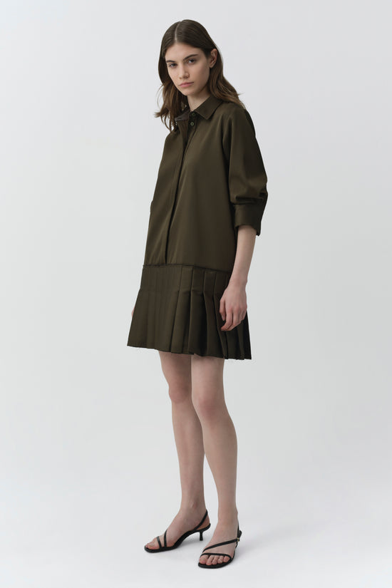 DRESSES/JUMPSUITS Regina Mini Dress in Dark Olive Simkhai
