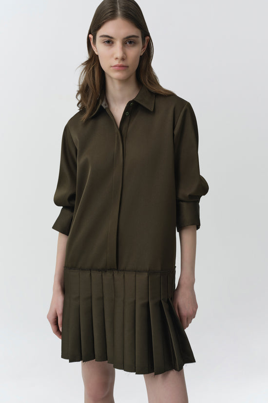 DRESSES/JUMPSUITS Regina Mini Dress in Dark Olive Simkhai