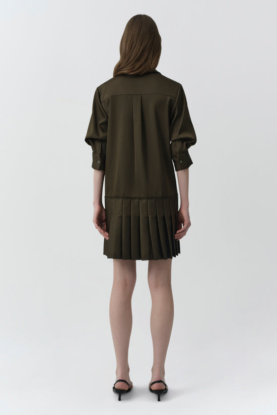 DRESSES/JUMPSUITS Regina Mini Dress in Dark Olive Simkhai