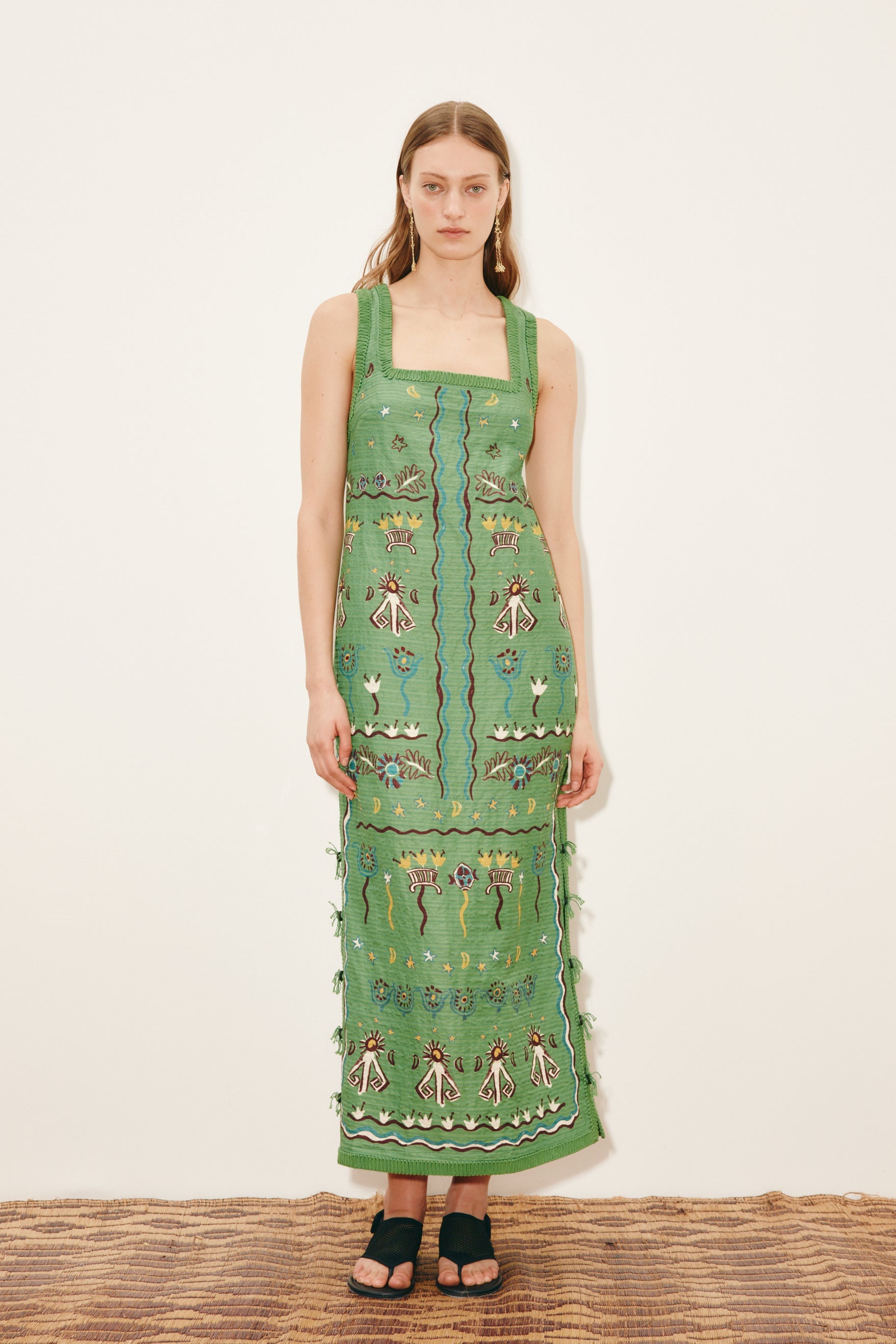 DRESSES/JUMPSUITS Sun Dancer Midi Dress in Green Alemais