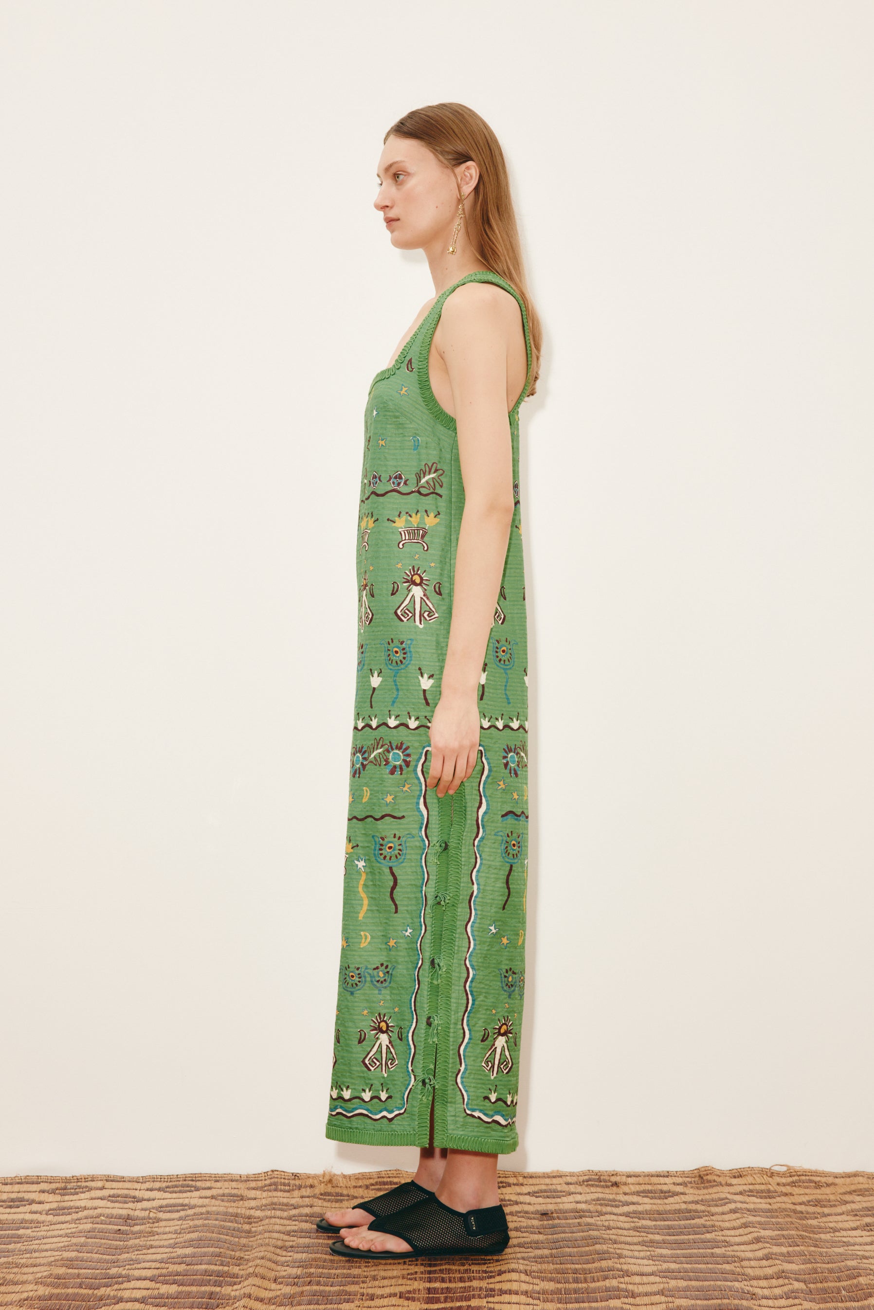 DRESSES/JUMPSUITS Sun Dancer Midi Dress in Green Alemais