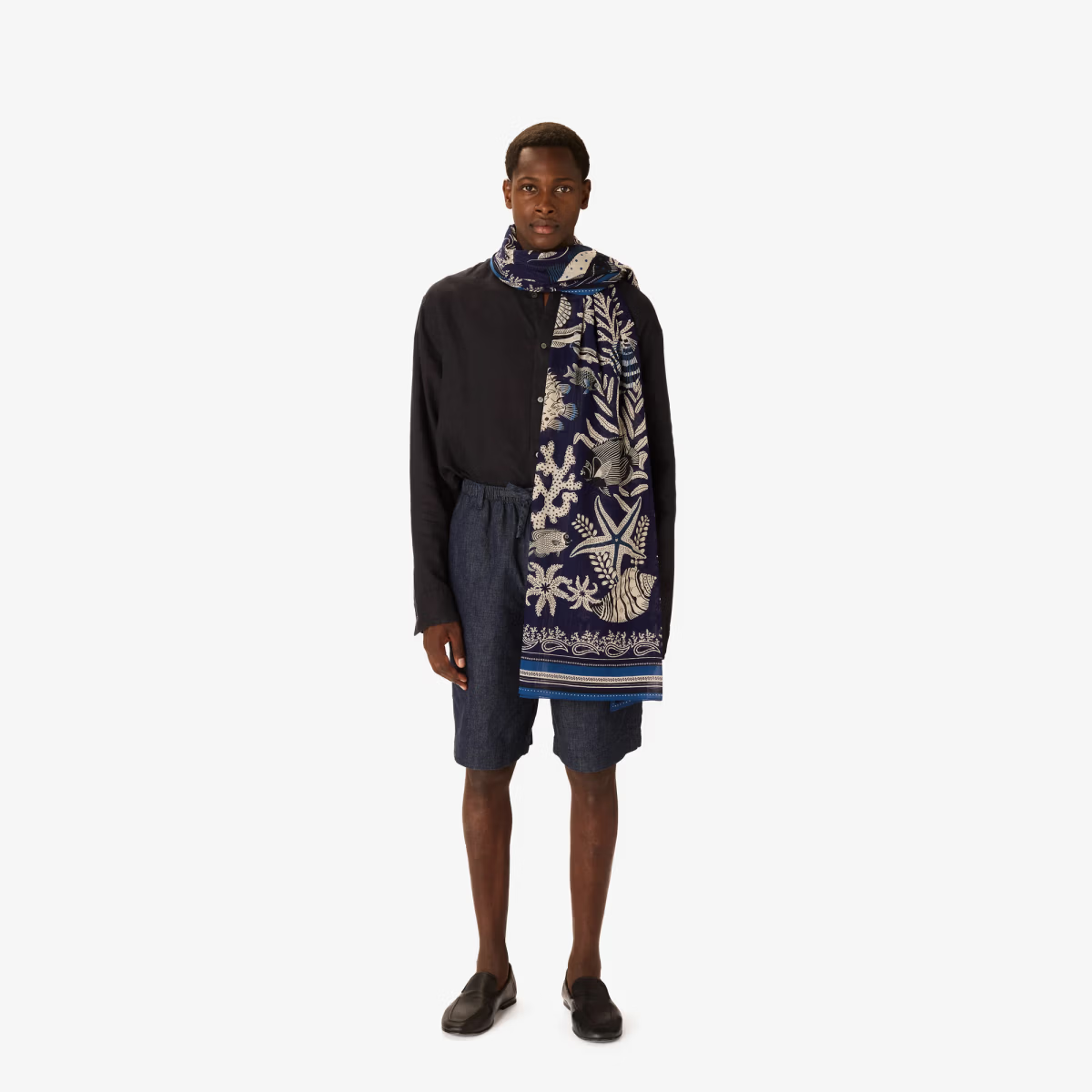 ACCESSORIES Neptune Scarf in Navy Inoui Editions