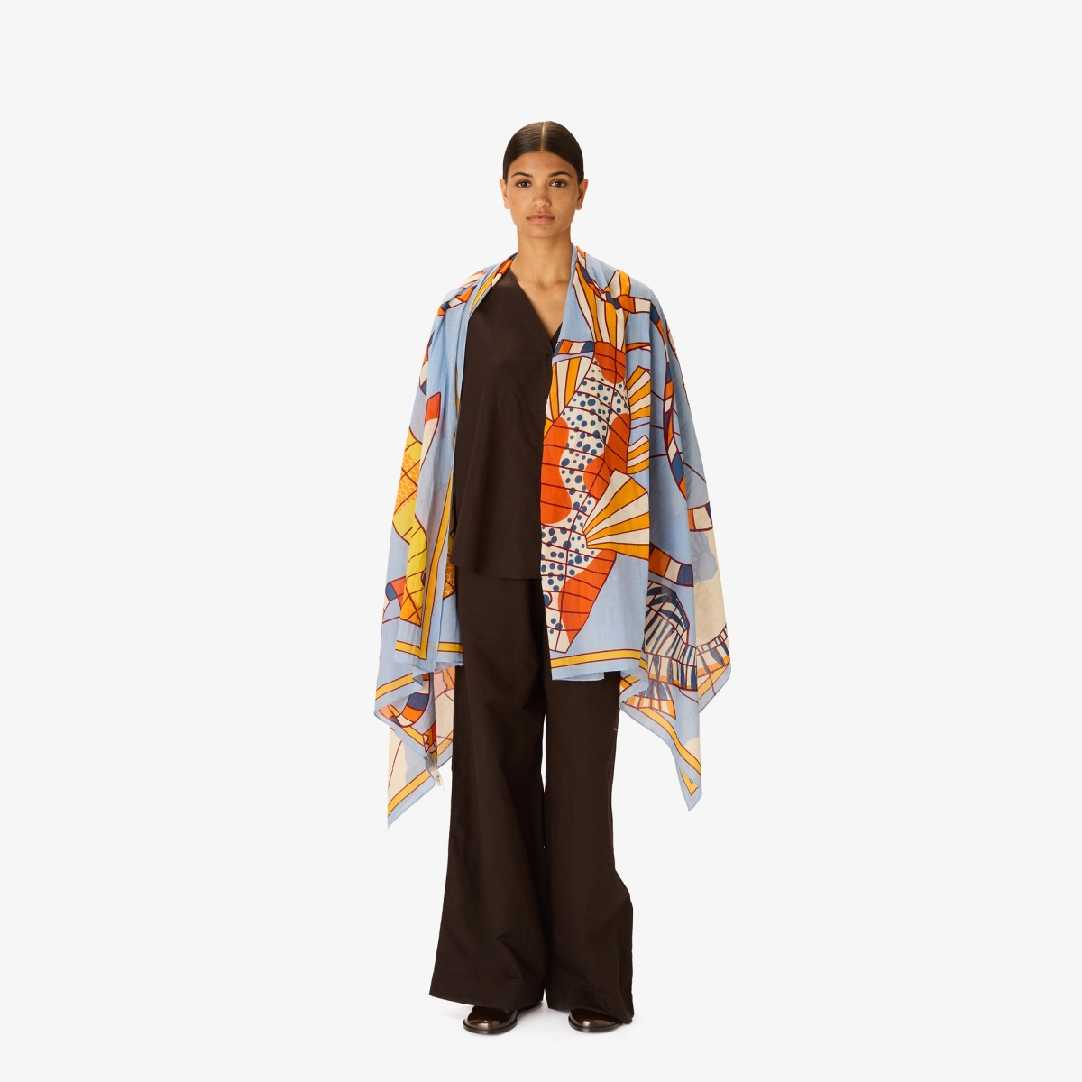 ACCESSORIES Cerfs Colants Scarf in Orange Inoui Editions