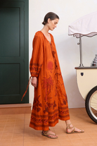 DRESSES/JUMPSUITS Boathouse Shirtdress in Orange Alemais
