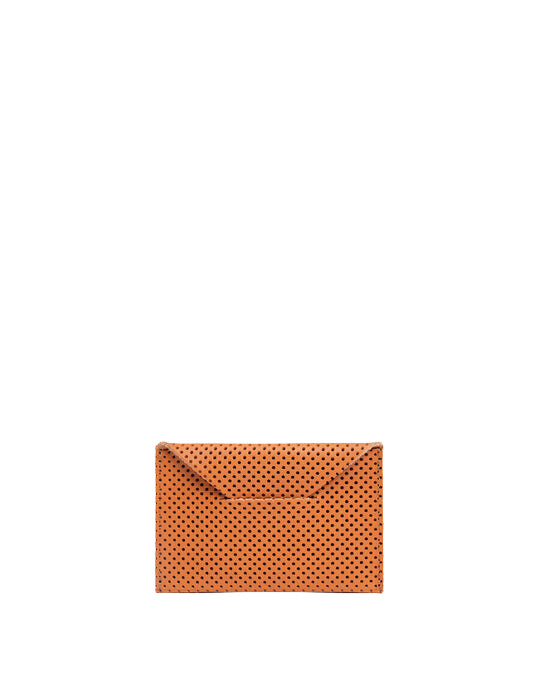 Clare V. Perforated Le Box Tote in Cuoio