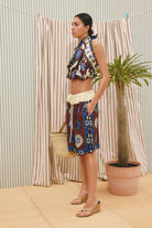 ACCESSORIES Jasper Silk Scarf in Chocolate Alemais