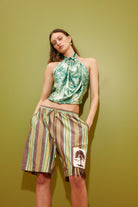 ACCESSORIES Sara Silk Scarf in Green Alemais