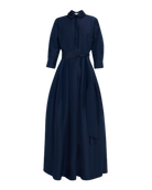 DRESSES/JUMPSUITS Julip Belted Gown in Midnight Simkhai