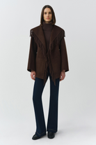 COATS/JACKET Rowen Fringe Jacket in Chocolate Simkhai