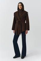 COATS/JACKET Rowen Fringe Jacket in Chocolate Simkhai
