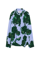 BLOUSES/SHIRTS/TOPS Floral Blouse in Thystle Psophia