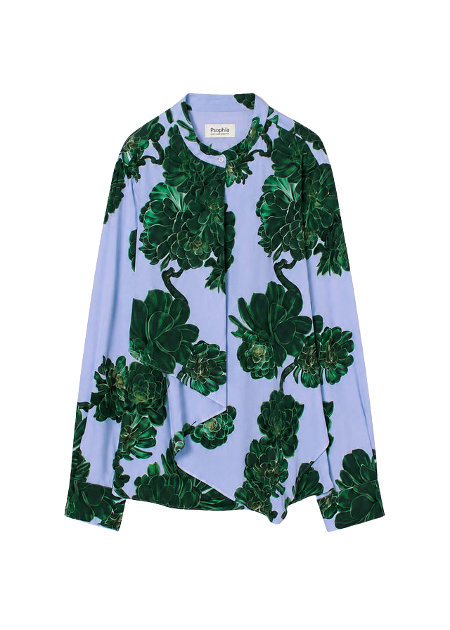 BLOUSES/SHIRTS/TOPS Floral Blouse in Thystle Psophia