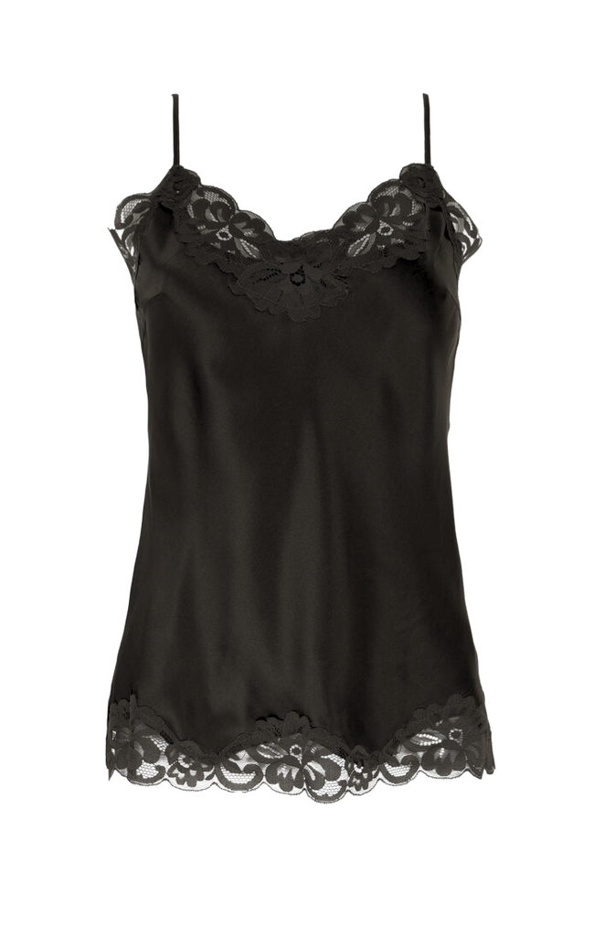 Tops Gold Hawk Floral Lace Cami in Black Tops