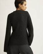 SWEATERS Bleeker Shaped Cardigan in Charcoal Arlo Mott