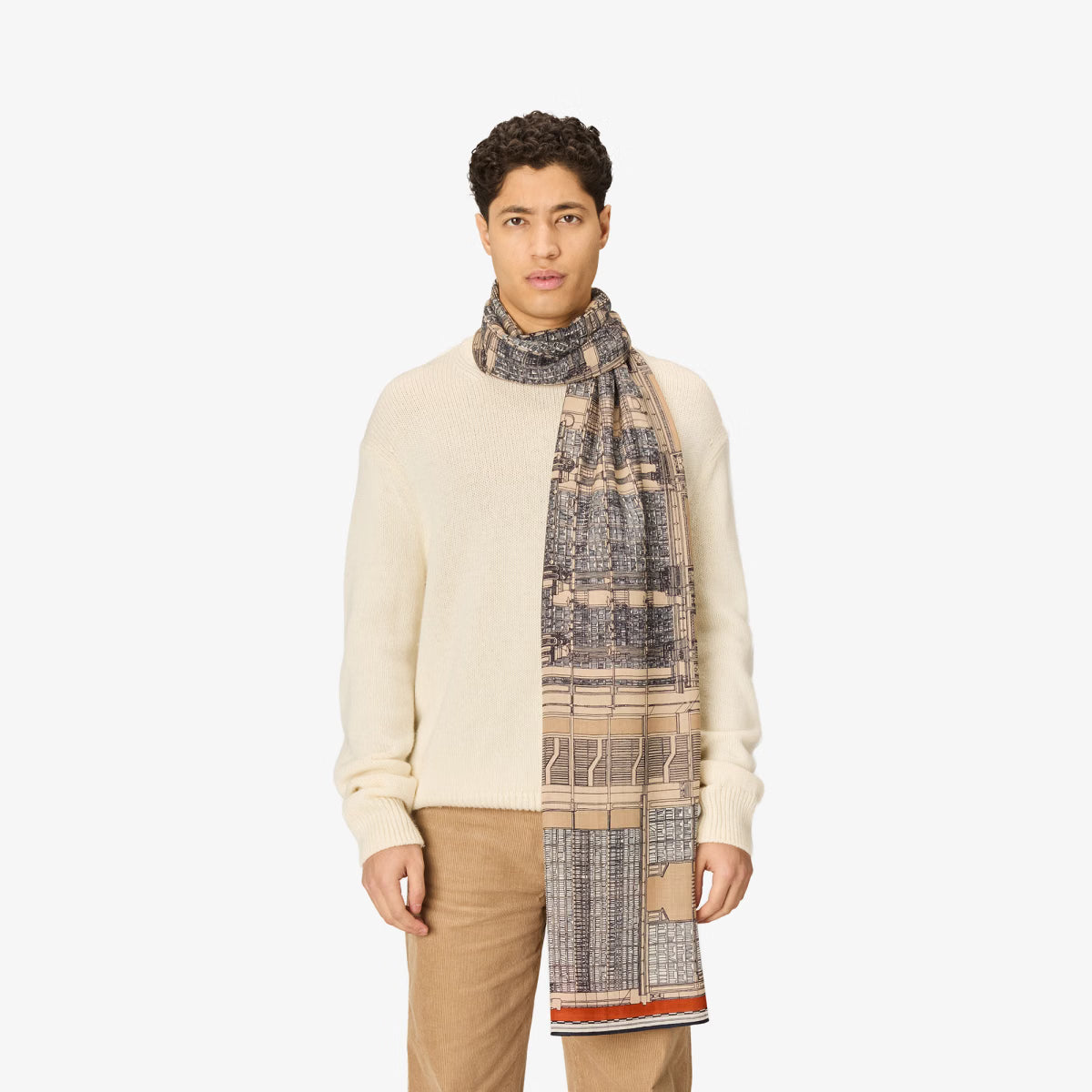 ACCESSORIES Vivienne Scarf in Orange Inoui Editions