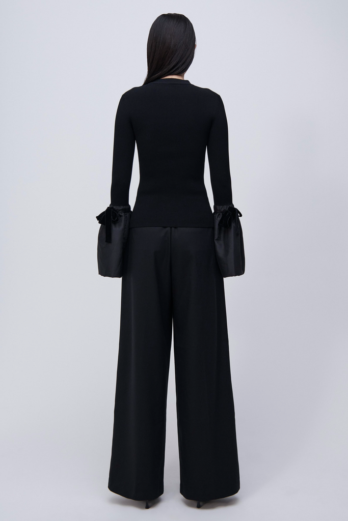 Tops Simkhai Agata Bell Sleeve Top in Black Simkhai