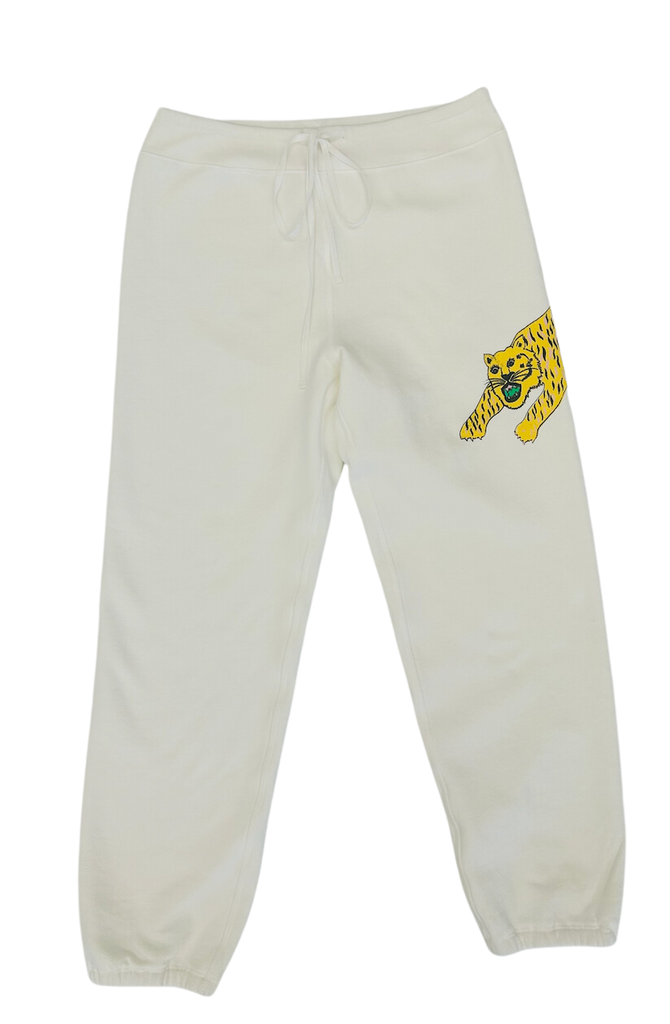 Pants Raquel Allegra Topanga Tiger Sweatpants in White Raquel Allegra