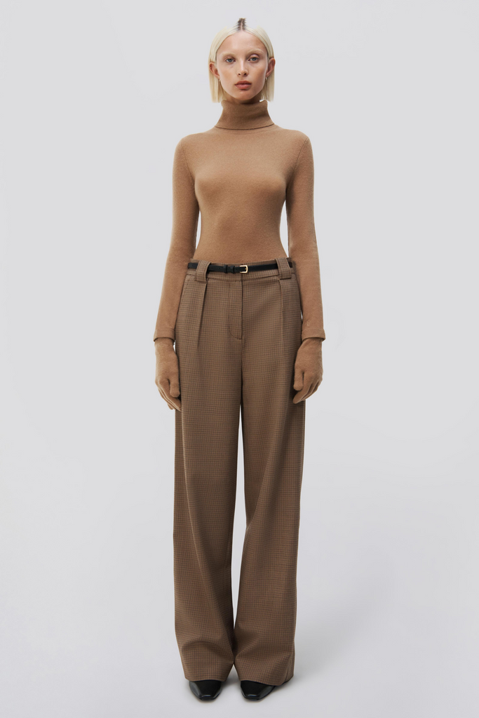 Pants Simkhai Julietta Wide Leg Trouser in Teak Simkhai