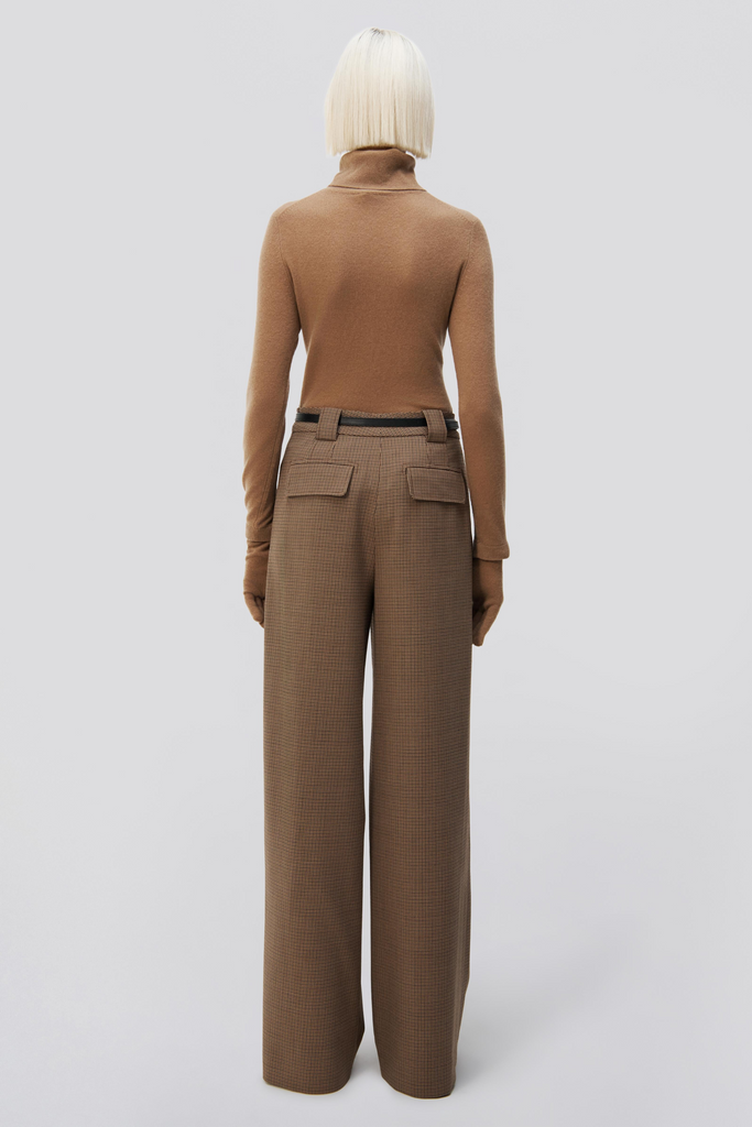 Pants Simkhai Julietta Wide Leg Trouser in Teak Simkhai