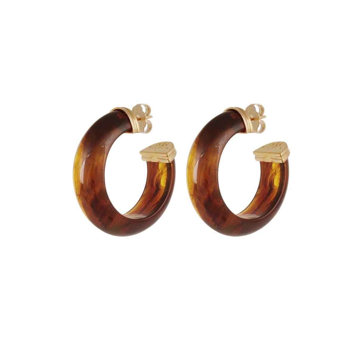 FASHION JEWELRY Abalone Hoop in Tortoise GAS Bijoux