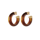 FASHION JEWELRY Abalone Hoop in Tortoise GAS Bijoux