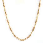 JEWELRY Alternating Paperclip Chain in Yellow Gold Three Stories Jewelry