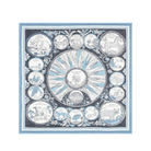 ACCESSORIES Cotton Chance Square Scarf in Navy Inoui Editions