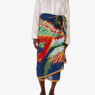 ACCESSORIES Croco Scarf in Duck Blue Inoui Editions