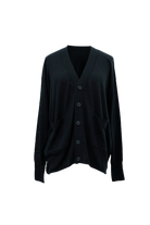 SWEATERS V-Neck Cardigan in Black CT Plage