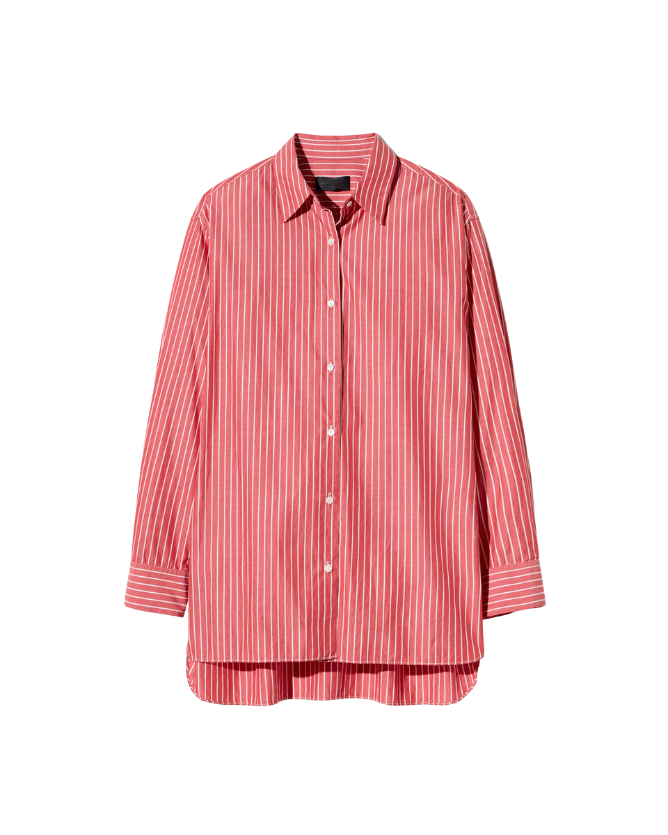 BLOUSES/SHIRTS/TOPS Yorke Shirt in Red & White Stripe Nili Lotan