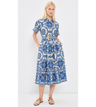 DRESSES/JUMPSUITS Malena Dress in Mod Floral Blue Cara Cara