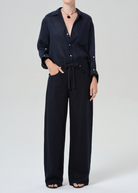 BLOUSES/SHIRTS/TOPS Kayla Shrunken Shirt in True Navy Citizens of Humanity