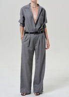 BLOUSES/SHIRTS/TOPS Kayla Shrunken Italian Virgin Wool Shirt in Gris Citizens of Humanity