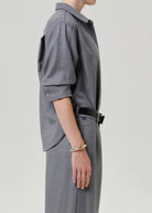 BLOUSES/SHIRTS/TOPS Kayla Shrunken Italian Virgin Wool Shirt in Gris Citizens of Humanity