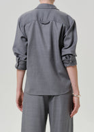 BLOUSES/SHIRTS/TOPS Kayla Shrunken Italian Virgin Wool Shirt in Gris Citizens of Humanity