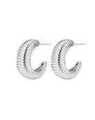 FASHION JEWELRY XL Georgia Ridged Hoops Luv Aj