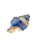 ACCESSORIES Conch Shell Claw Clip in Blue Solar Eclipse