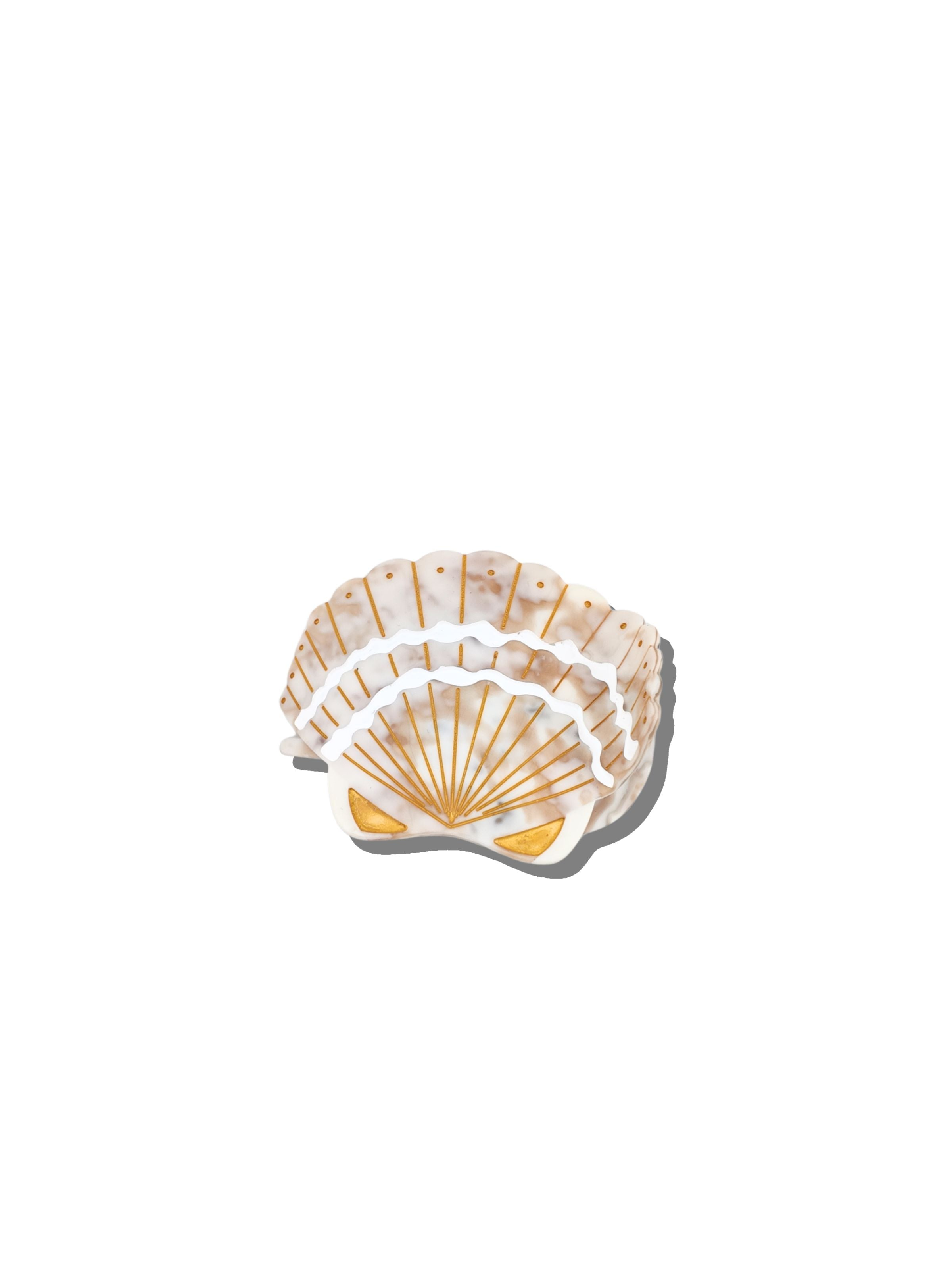 ACCESSORIES Seashell Lay Down Claw Clip Solar Eclipse