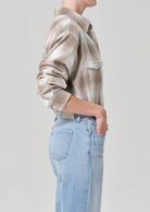 BLOUSES/SHIRTS/TOPS Kota Long Button Up in Schiffer Plaid Citizens of Humanity