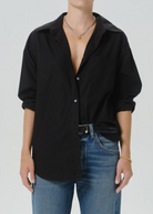 BLOUSES/SHIRTS/TOPS Thea Boyfriend Shirt in Black Citizens of Humanity