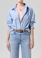 BLOUSES/SHIRTS/TOPS Thea Boyfriend Shirt in French Blue Citizens of Humanity