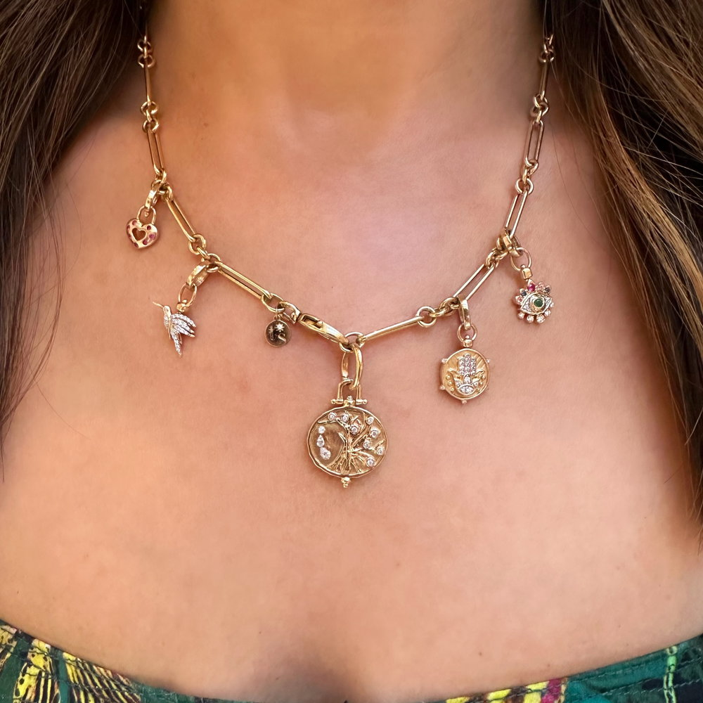 JEWELRY Alternating Paperclip Chain in Yellow Gold Three Stories Jewelry