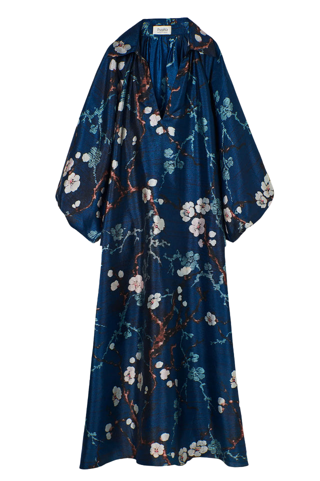 DRESSES/JUMPSUITS Almond Blossom Dress in Midnight Blue Psophia
