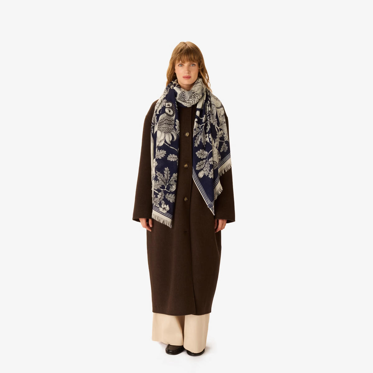 ACCESSORIES Archimede Scarf in Navy Inoui Editions