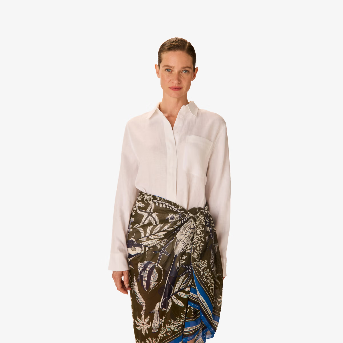 ACCESSORIES Neptune Scarf in Khaki Inoui Editions