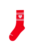 ACCESSORIES Heart Logo Crew Socks in Red SPRWMN