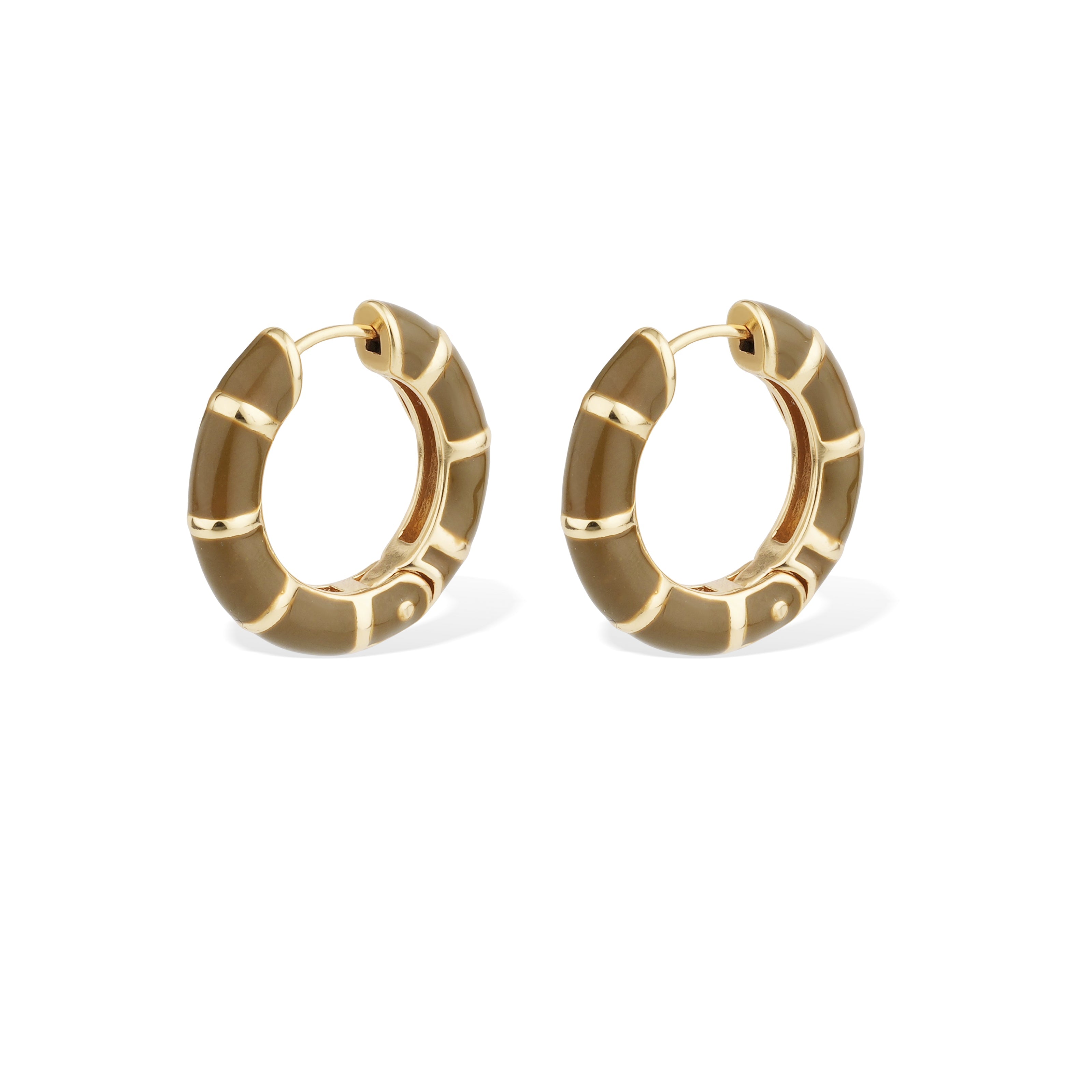 FASHION JEWELRY Mini Abambou Earring in Taupe GAS Bijoux