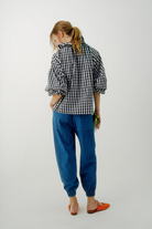 BLOUSES/SHIRTS/TOPS Beautiful Mess Top in Black Gingham Checker Aquarius Cocktail