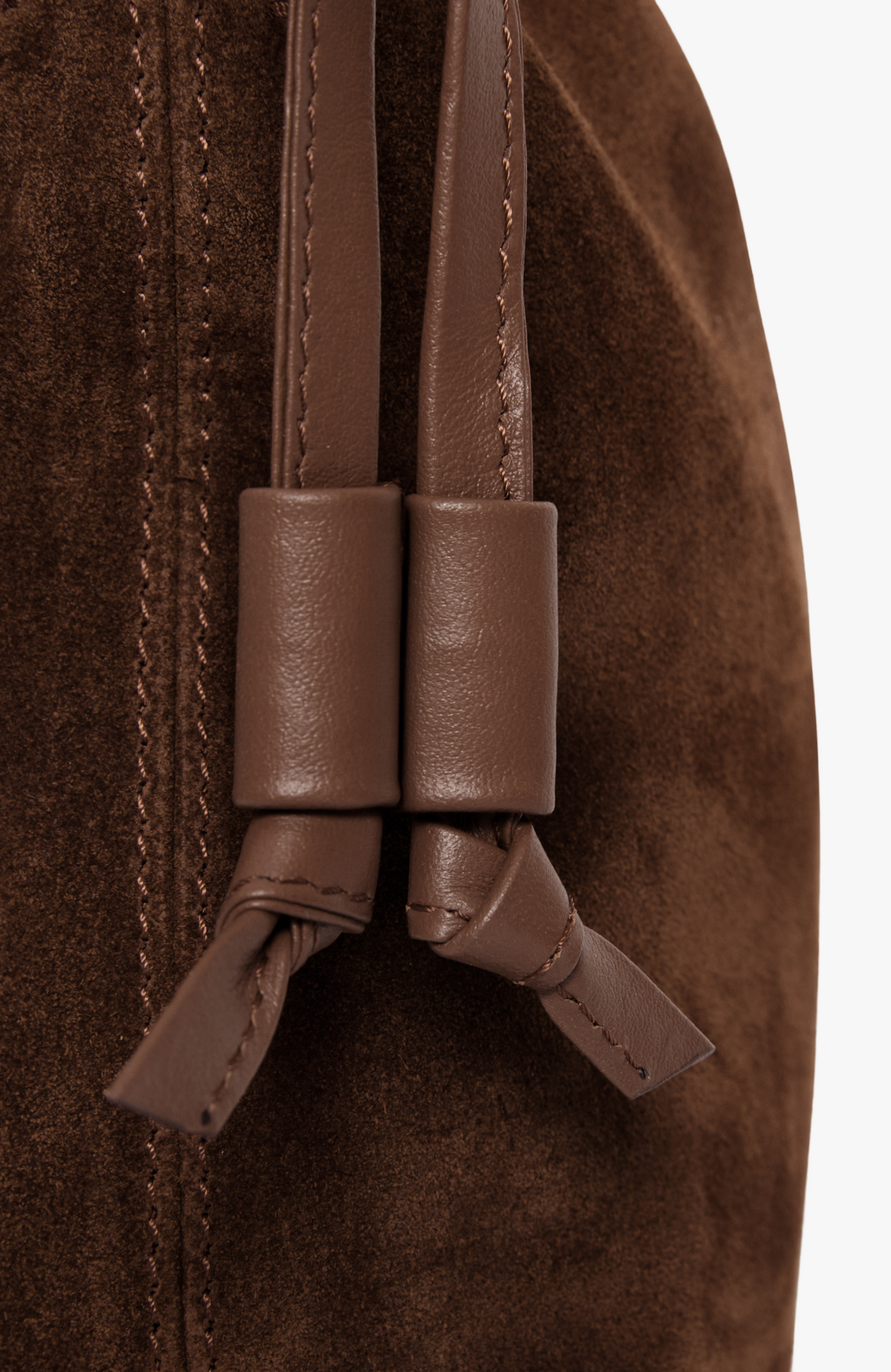 HANDBAGS Medium Asisi Tote in Chocolate Suede Lemiz