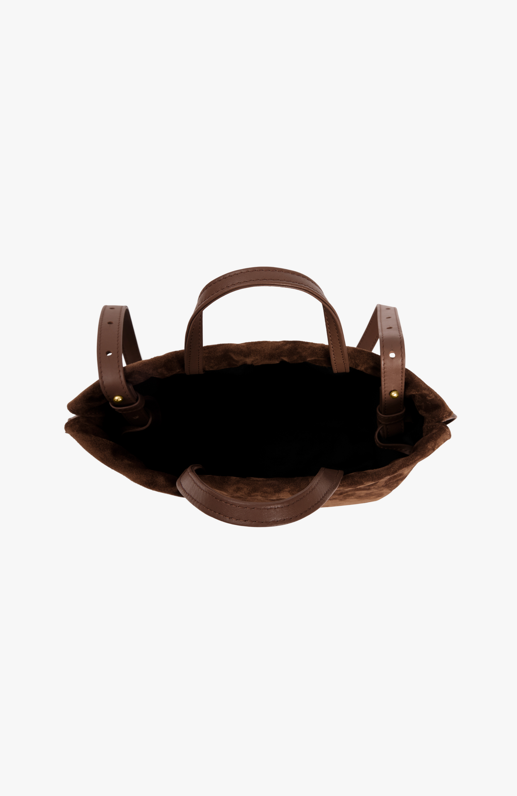 HANDBAGS Medium Asisi Tote in Chocolate Suede Lemiz